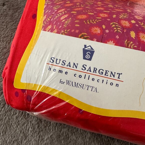 NEW Vintage Susan Sargent Home Collection Twin Sheet Set 100% Cotton Foxtrot - Picture 2 of 5